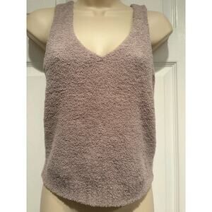 UGG Dulcie Tank Top Fuzzy Soft Cozy Lounge Beige M NWT Rtw Plush